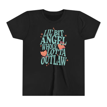 Wallen Angel Outlaw Youth Tee - Sunlit Funlit Country Music Tees